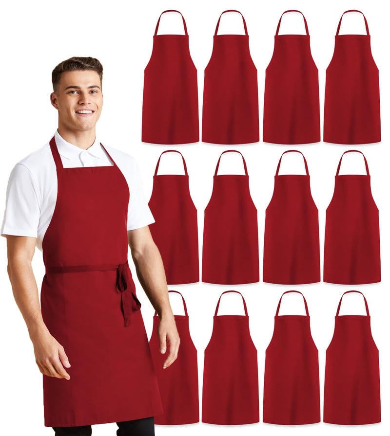 Avalon Kitchen red aprons chef apron for men bbq apron for men aprons bulk - Image 1